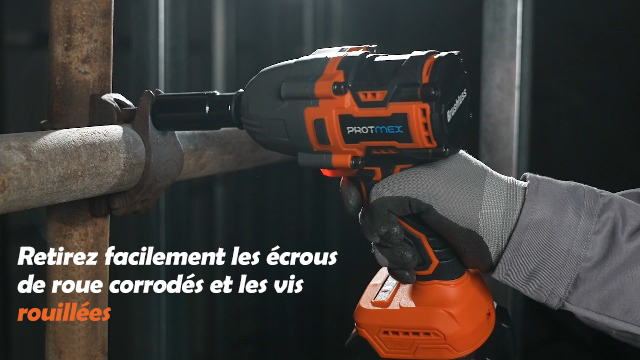 Clé à Chocs Sans Fil 21V 1200Nm - Kit Pro Avec 2 Batteries 4.0Ah Et 4 Douilles Pour Mécanique Auto