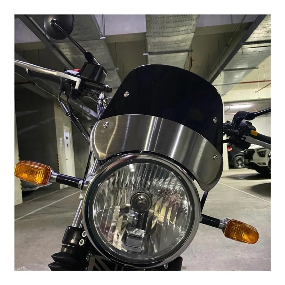Parabrezza a doppia bolla Accessori Per Moto Parabrezza Universale Per Faro Rotondo Da 5 "-9,45" Deflettore Anteriore Per Zanzariera