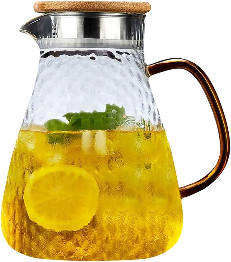 JANRON 1.2L/1.6L/1.8L Ergonomical Design Glass Water Jug