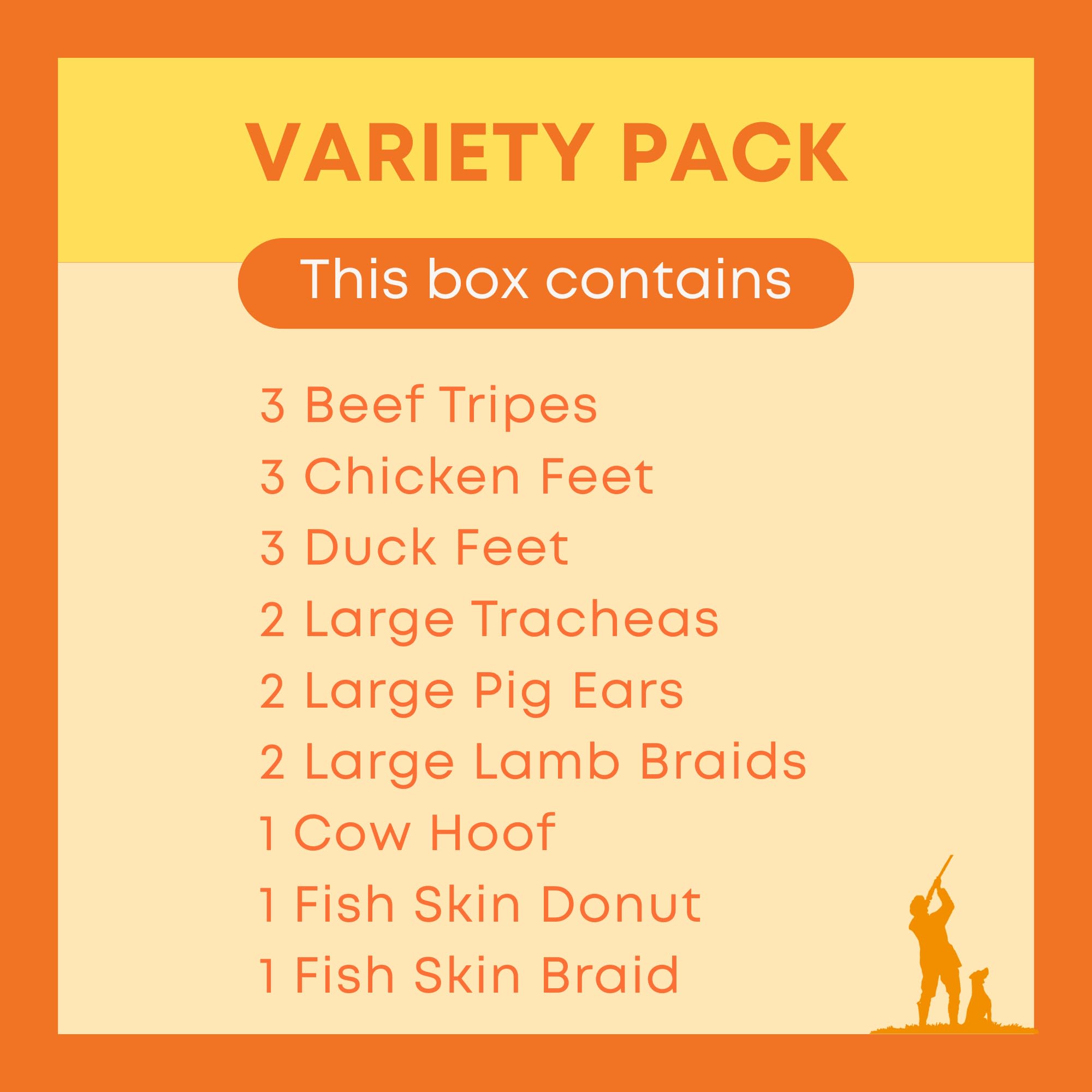Dog & Field Mighty Meaty 20 Piece Natural Dog Treat Box, 100% Natural Dog Chews & Treats. Chicken Feet, Pig Ears, Fish Skin - Image 4