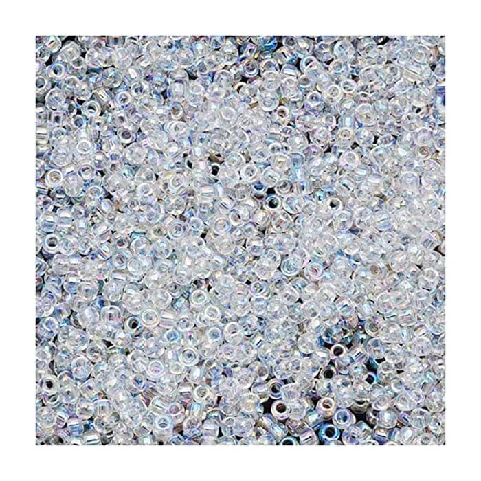 100 g TOHO Round Seed Beads Rocailles, Size 11/0, Trans Rainbow Crystal (# 161), Japan, Glass — image 1