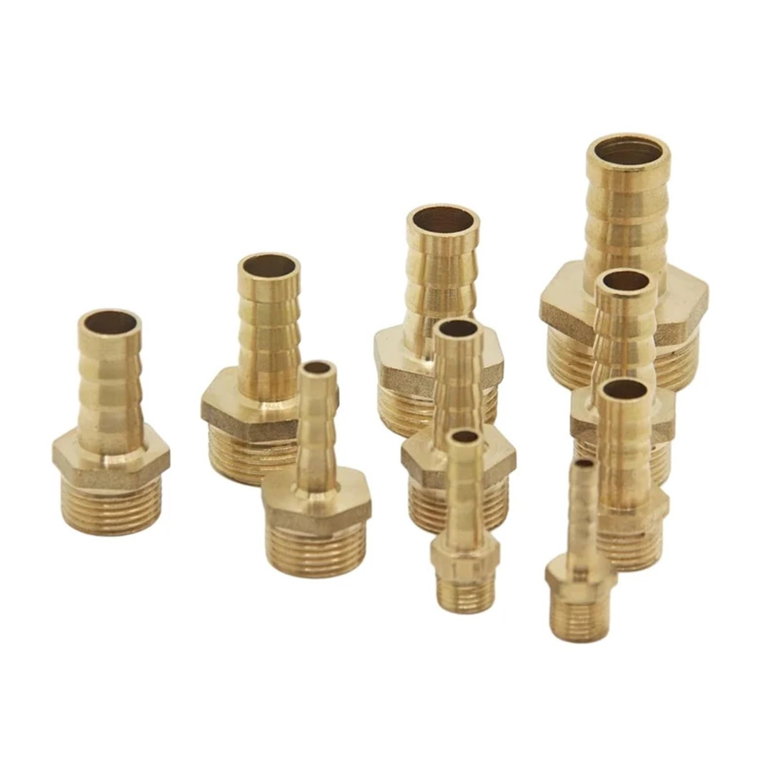 Złączki rurowe 1 szt. Mosiężna złączka rurowa 4 mm, 6, 8, 10, 12, końcówka węża z króćcem 1/8", 1/4", 1/2", 3/8" Złącze męskie, adapter miedziany(45724,6mm Barb)
