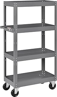 Multi-Level Steel Shelf Truck, 4 Shelves, 800 Lb. Capacity, 30
