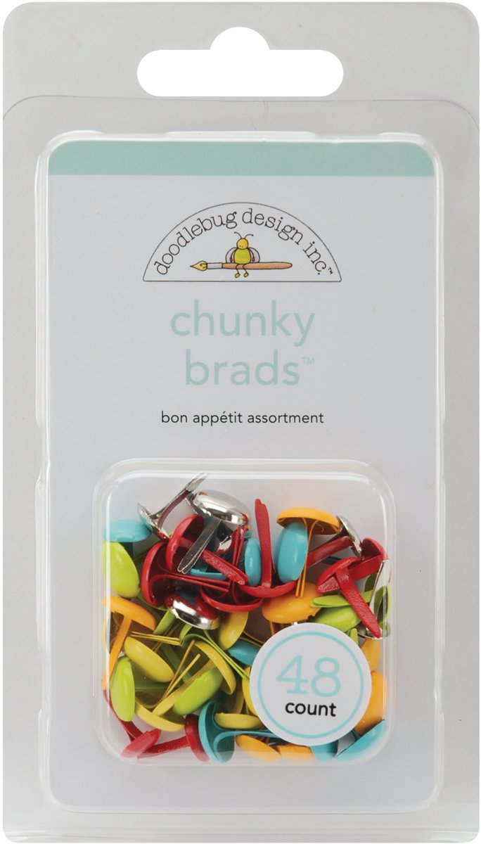 Doodlebug Design - Welcome Home Collection - Chunky Brads - Welcome Home