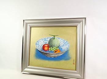 Amazon.co.jp: 真作 五十川昇乗 日本画「静物」画寸 10号 岐阜県出身