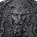 Sunnydaze Stoic Courage Lion Head 30-Inch Polystone Solar Wall Water Fountain with Battery Backup