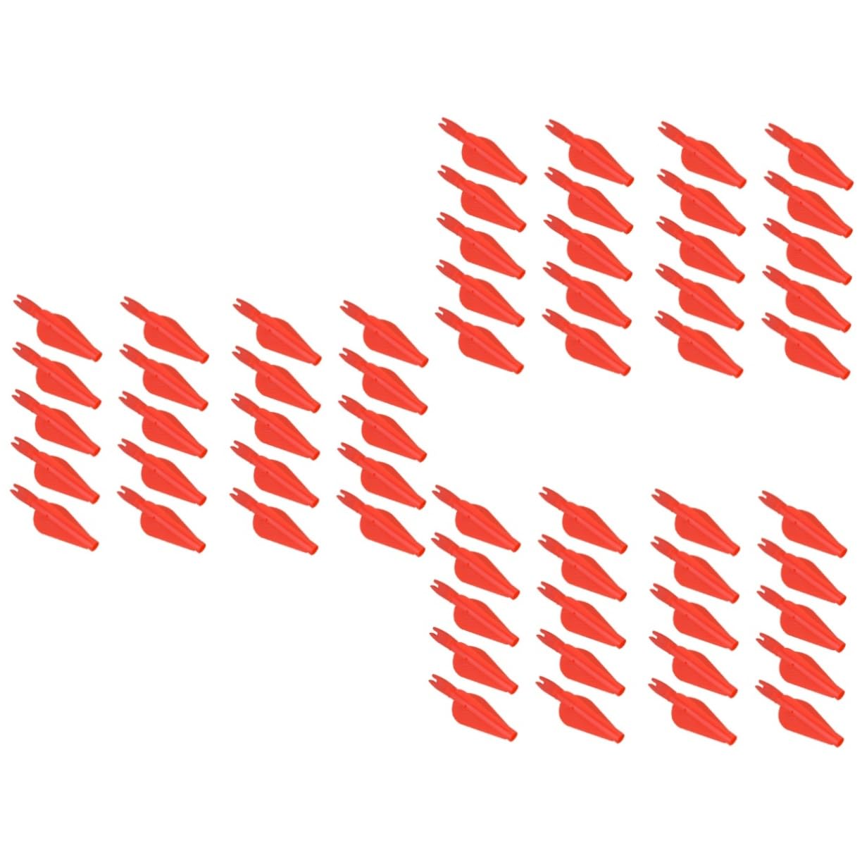 BESPORTBLE 60pcs Plastic Arrow Tail Fletches for Enhanced Archery Accuracy Lightweight Arrow Accessories for Practice and Shooting