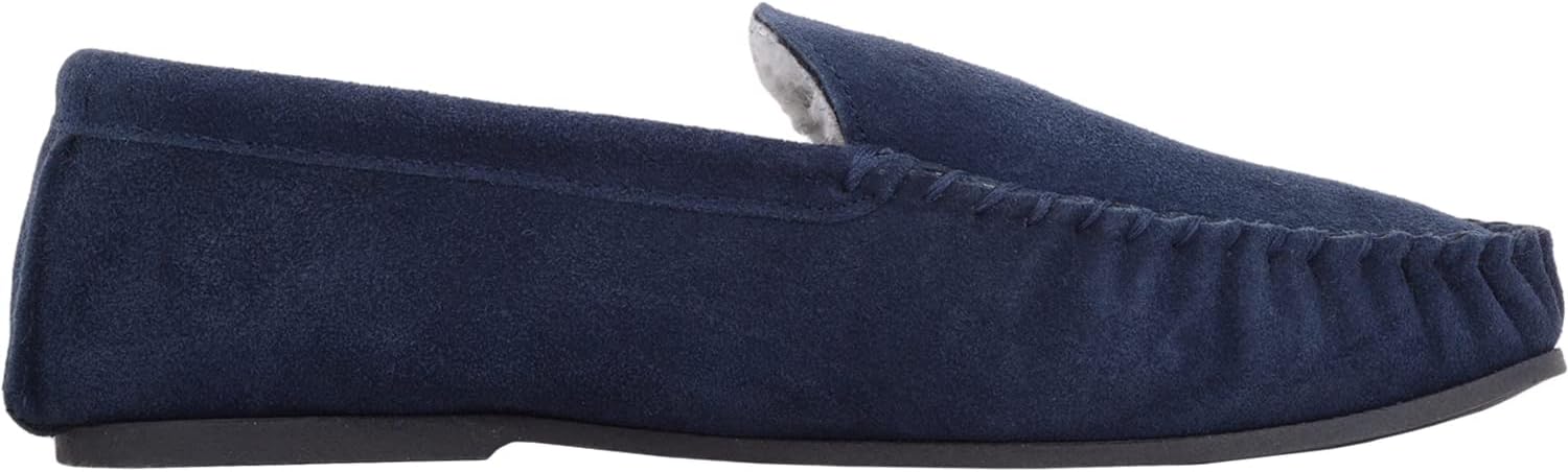 SNUGRUGS Mens Berber Fleece Lined Moccasin Slipper with Non-Slip Rubber Sole 5 61oIlNc+vpL. AC SL1500