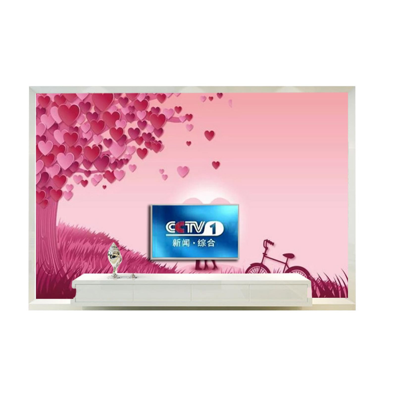 XLMING Semplice Romantico Caldo Matrimonio Guesthouse Coppia Camera Erotica Carta Da Parati 3D Studio Sala Da Pranzo Divano Camera Da Letto Soggiorno Tv Muro-430cm×300cm