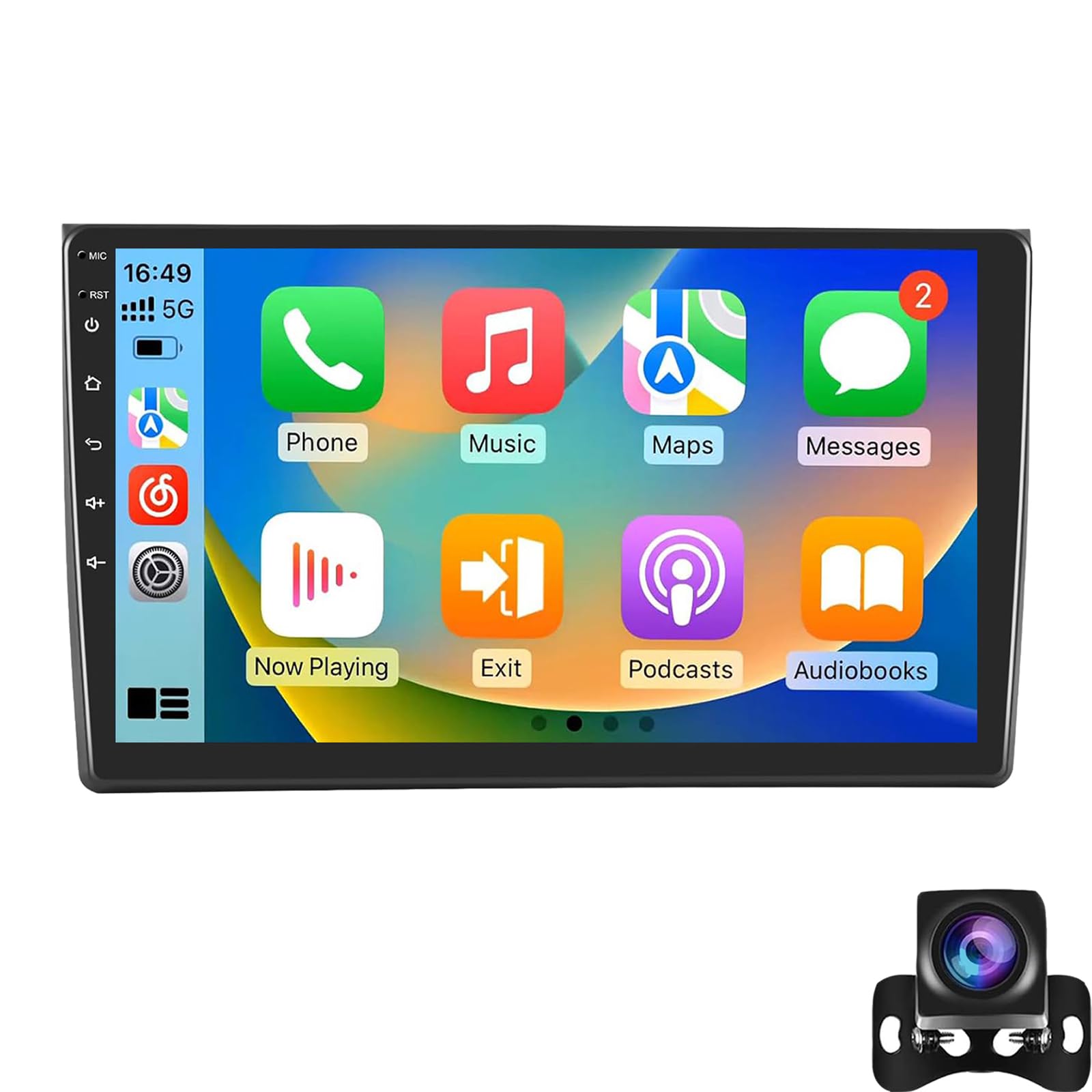 Android 15 Car Stereo For A4 S4 RS4 8E B6 B7 2000-2009 With Wireless Carplay Android Auto Bluetooth Car Stereo With GPS Navigation RDS/FM Radio SWC WiFi USB Mirror Link+AHD Rear Cam(Color:4G 8G+128G)