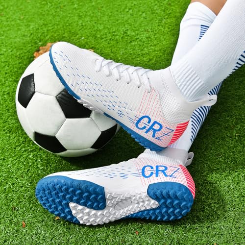 Image of Soccer Cleats for Mens Womens Indoor Turf Soccer Shoes Youth AG TF Training Football Boots Unisex