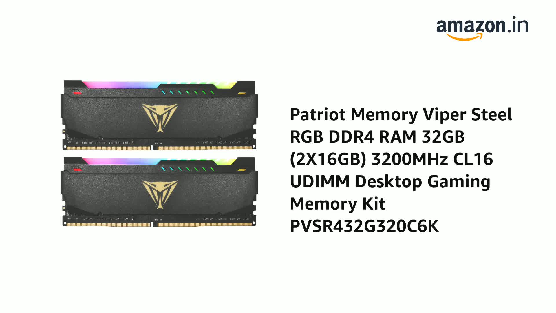 Amazon.in: Buy Patriot Memory Viper Steel RGB DDR4 RAM 32GB