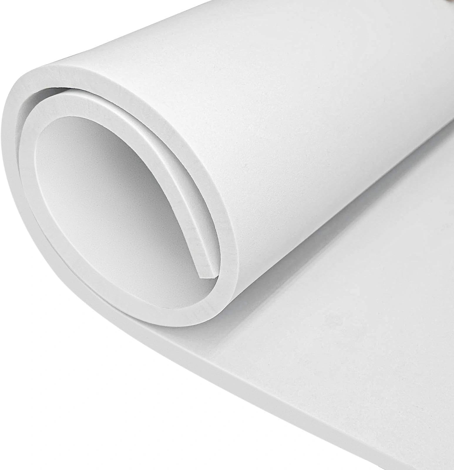 biguphate EVA Foam Roll - 8mm White Ultra High Density Craft Foam (86 kg/mยณ) - 15 x 39 Inch Large Sheet - Pliable & Elastic for Cosplay, Costumes, and DIY Crafts