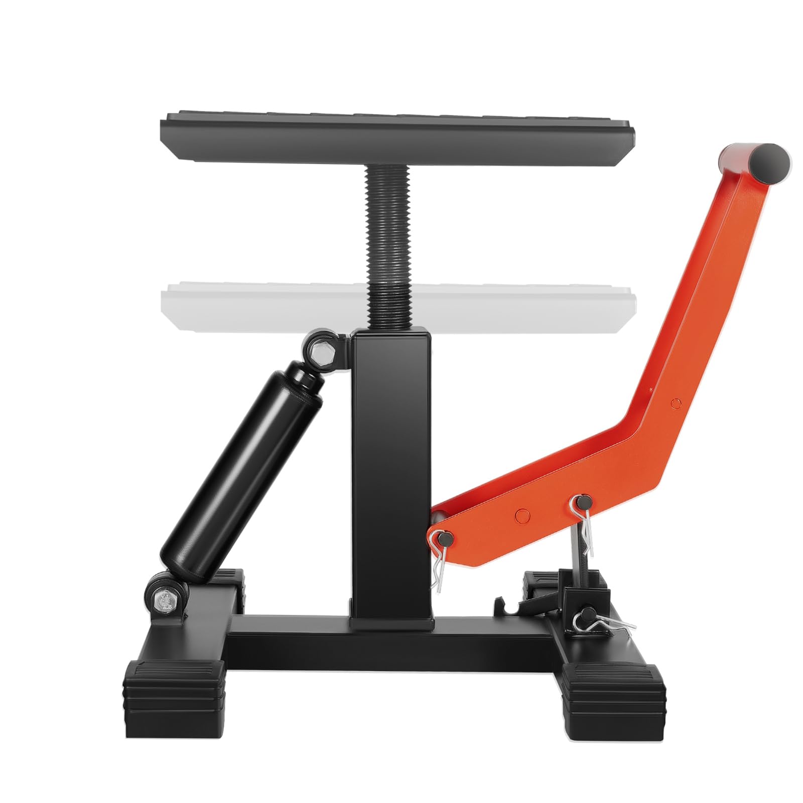 Plataforma elevadora hidráulica para motocicleta – Altura ajustable hasta 400 kg, base en forma de H con almohadilla de goma para motos todoterreno
