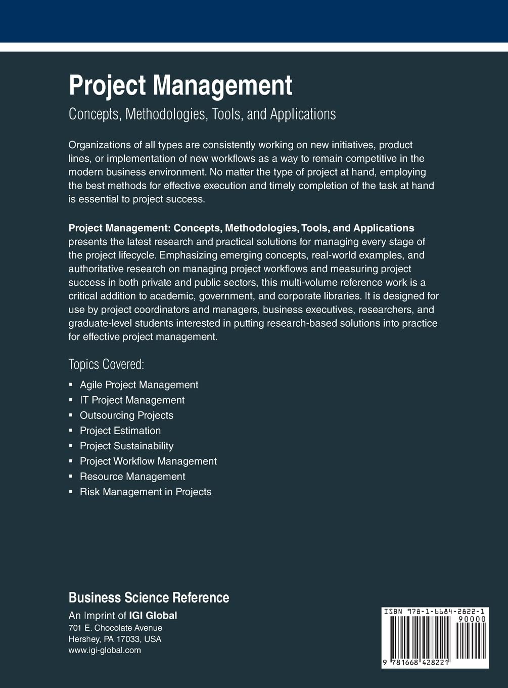 Project Management: Concepts, Methodologies, Tools, and Applications, VOL 1