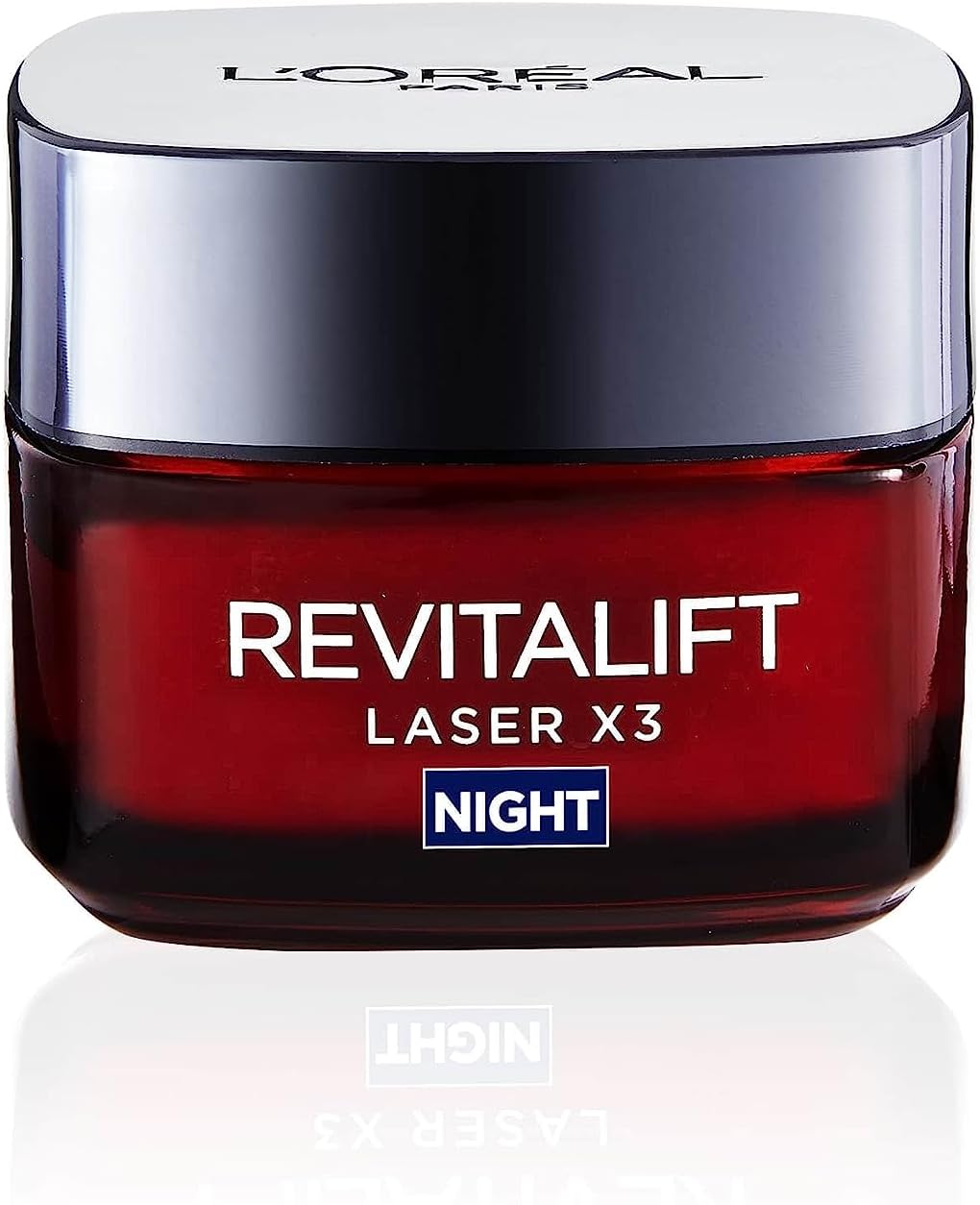 L’Oréal Paris Laser Renew Triple Action Anti-Ageing Night Cream, Reduce Wrinkle Appearance, Moisturise and Boost Skin Radiance, Pro-Retinol, Hyaluronic Acid and Vitamin C, 50ml