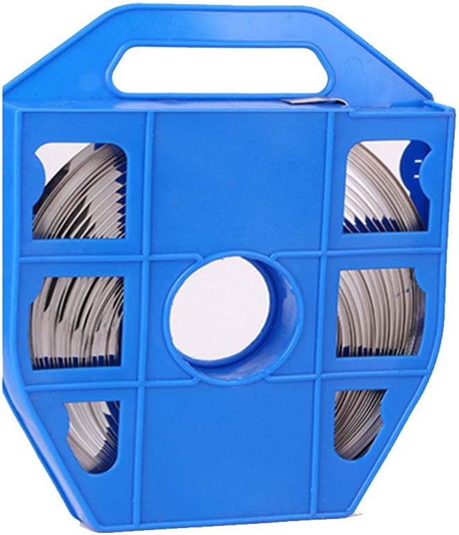 3/4" Width 304 Stainless Steel Banding Strapping Band Strap Tools for Strapping 0.03" Thick Coil, 100 Feet Roll, in Blue Tote