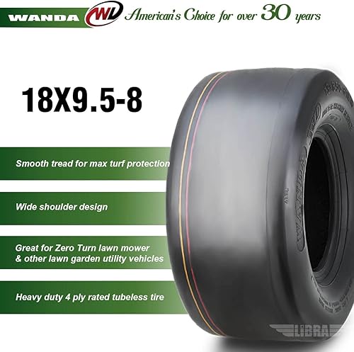 Miniatura 8 de WANDA 13x6.50-6 costillas cortacésped carro utilitario neumáticos de césped 13x6.5x64 capas - Juego 2-13081