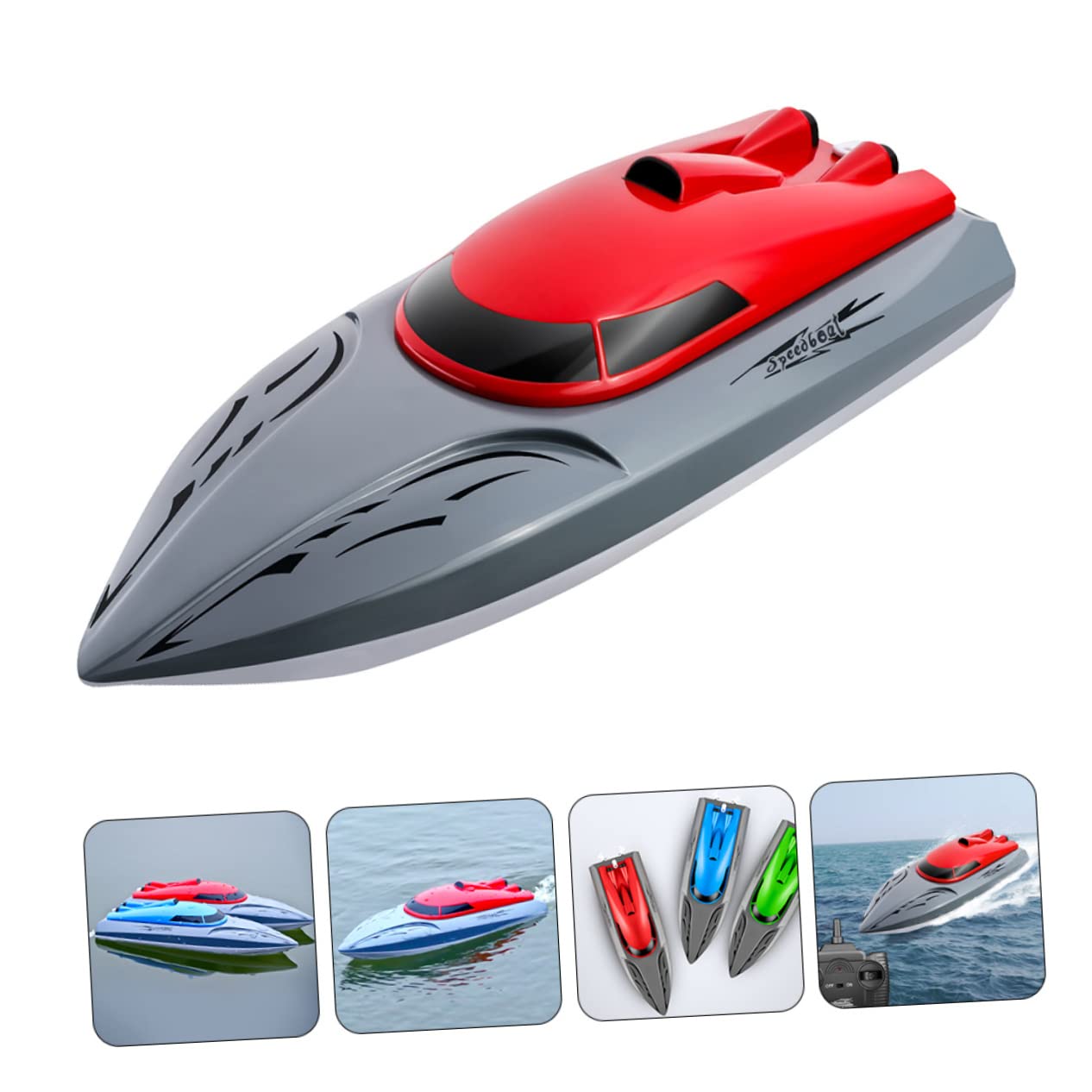 BESTonZON Barco de Piscina Eléctrico Juguete de Barco Control Remoto para Lagos para Velocidad Rápida