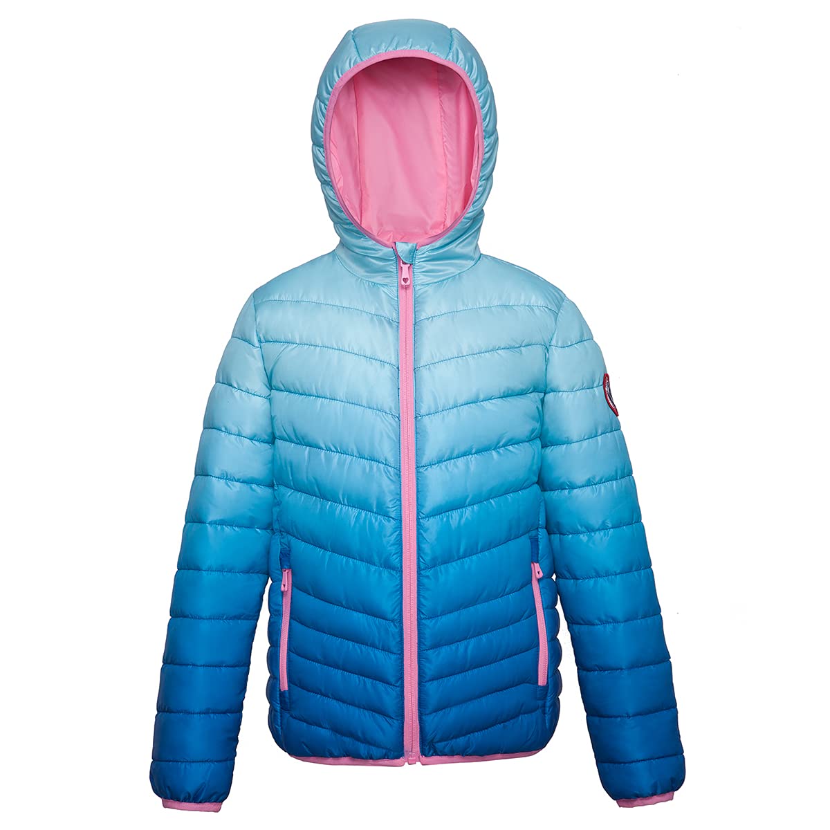 Rokka&RollaGirls' Reversible Lightweight Puffer Jacket Hooded Water-Resistant Winter Coat