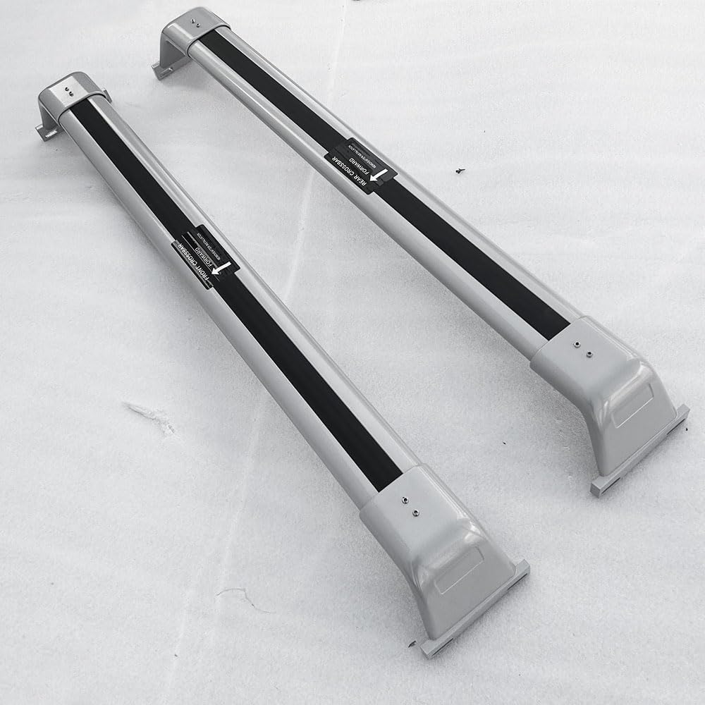 2pcs Roof Rack Rail Cross Bars Fit for Cadillac XT6 2020 2021 2022 2023 2024 2025 Aluminum Crossbars (Silver)