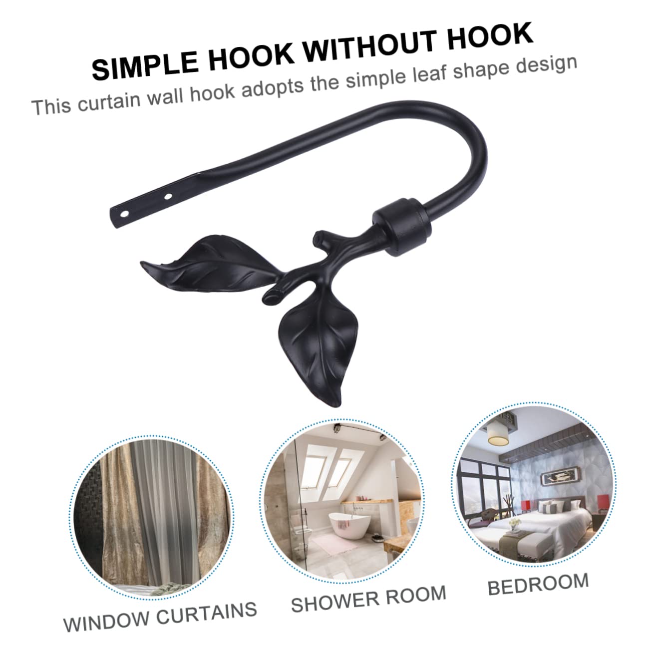 2pièces Crochets Muraux Décoratifs Métal pour Rideaux Attaches Forme De Support De Rideaux Élégant pour Drapeaux Et Décorations Intérieures