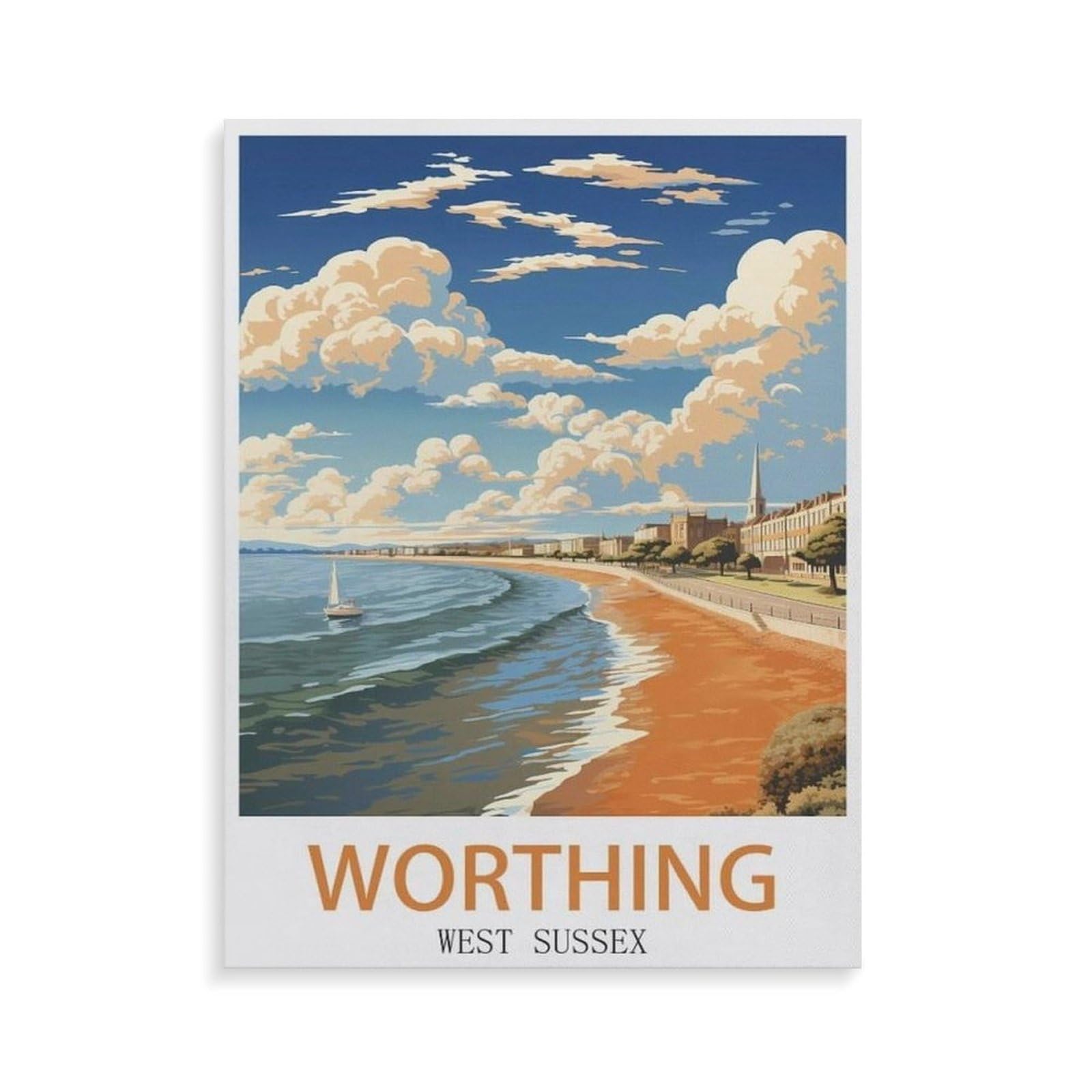 Jigsaw Puzzle 1000 Pieces for Adults，Worthing West Sussex，Large Puzzle Game Artwork for Adults Teens, Family Decorations, Unique Puzzle Gift（38x26cm）-GW41