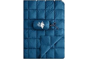 Packable Down Blanket for Comfort and Warmth