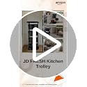 Image of JD FRESH 5 Layer ABS Rotating Kitchen Trolley with 360 Rotating Wheels /Multipurpose /Kitchen Storage Rack for Home /Onion Potato Storage Rack /Vegetable Basket Stand /Fruits Basket for Kitchen (Black)