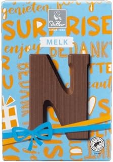 De Heer Chocolate MELK Letter (Chocolade MILK Letter) Small size 2.25 oz / 65 gr (Letter ( N ) Milk / Melk)
