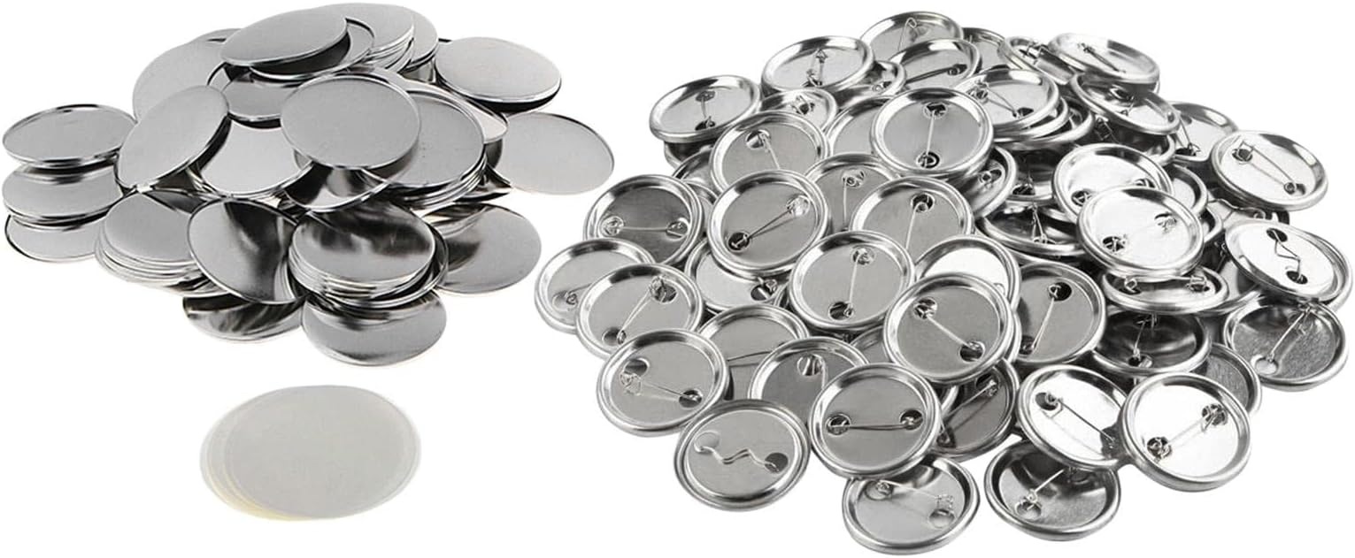 50Sets/100Sets Blank Button Badge Components Supplies for Arts 25mm 100sets