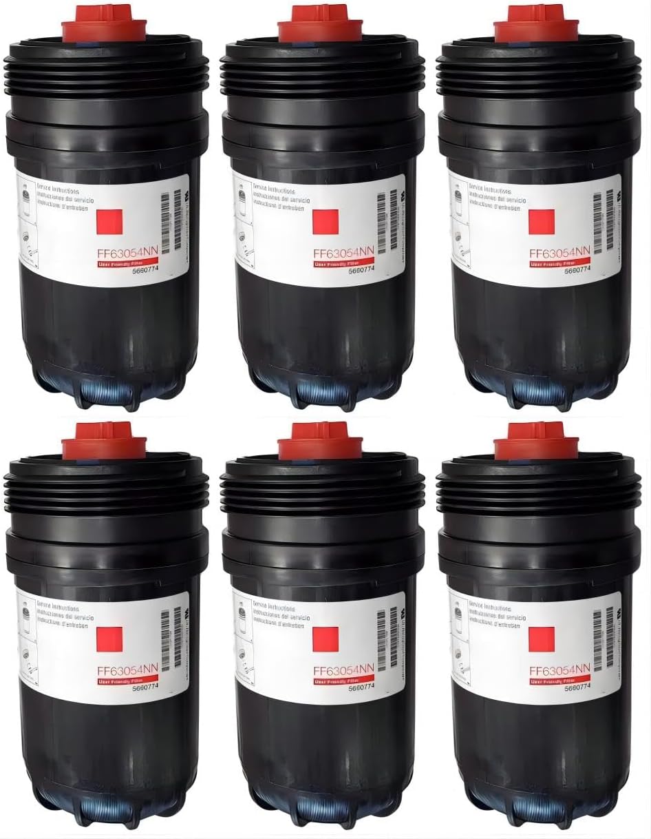 (set of 6) FF63054NN Fuel Filter 10 Micron Compatible with 6.7 Cummins B/L series Diesel Engines Replaces FF63009 5303743 FF63008 BF63000 FH22168
