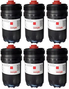set of 6 FF63054NN Fuel Filter 10 Micron Compatible with 6.7 Cummins B/L series Diesel Engines Replaces FF63009 5303743 FF63008 BF63000 FH22168