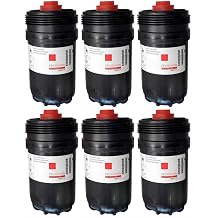 set of 6 FF63054NN Fuel Filter 10 Micron Compatible with 6.7 Cummins B/L series Diesel Engines Replaces FF63009 5303743 FF63008 BF63000 FH22168