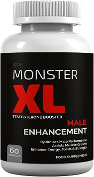 Monster XL Testosterone Support Supplement with Tribulus, Arginine, Maca and Ginseng, 60 Capsules