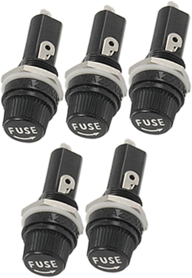 10 Pcak Electrical Screw Cap Panel Mounted 6X 30mm Fuse Holder AC 125V 15A AC 250V 10A
