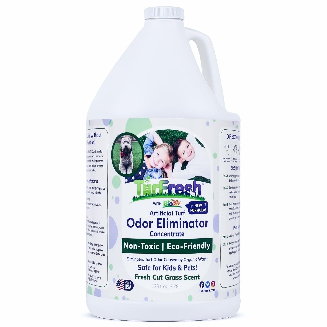 TurFresh BioX Artificial Turf Odor Eliminator 1 Gal Fresh Cut Grass Scent