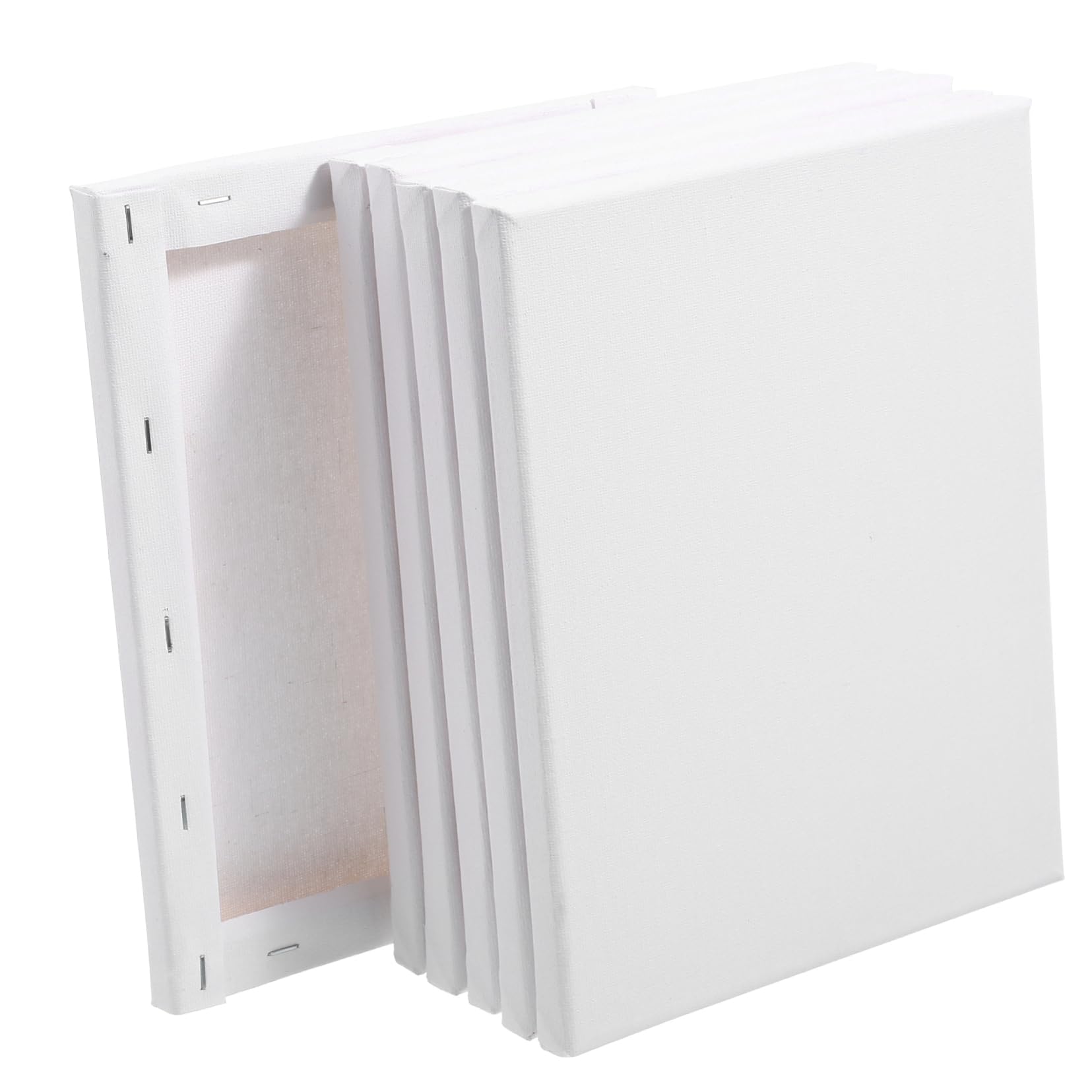 Panneaux de Toile Vierges pour Peinture, 6 Pièces, Bois Blanc