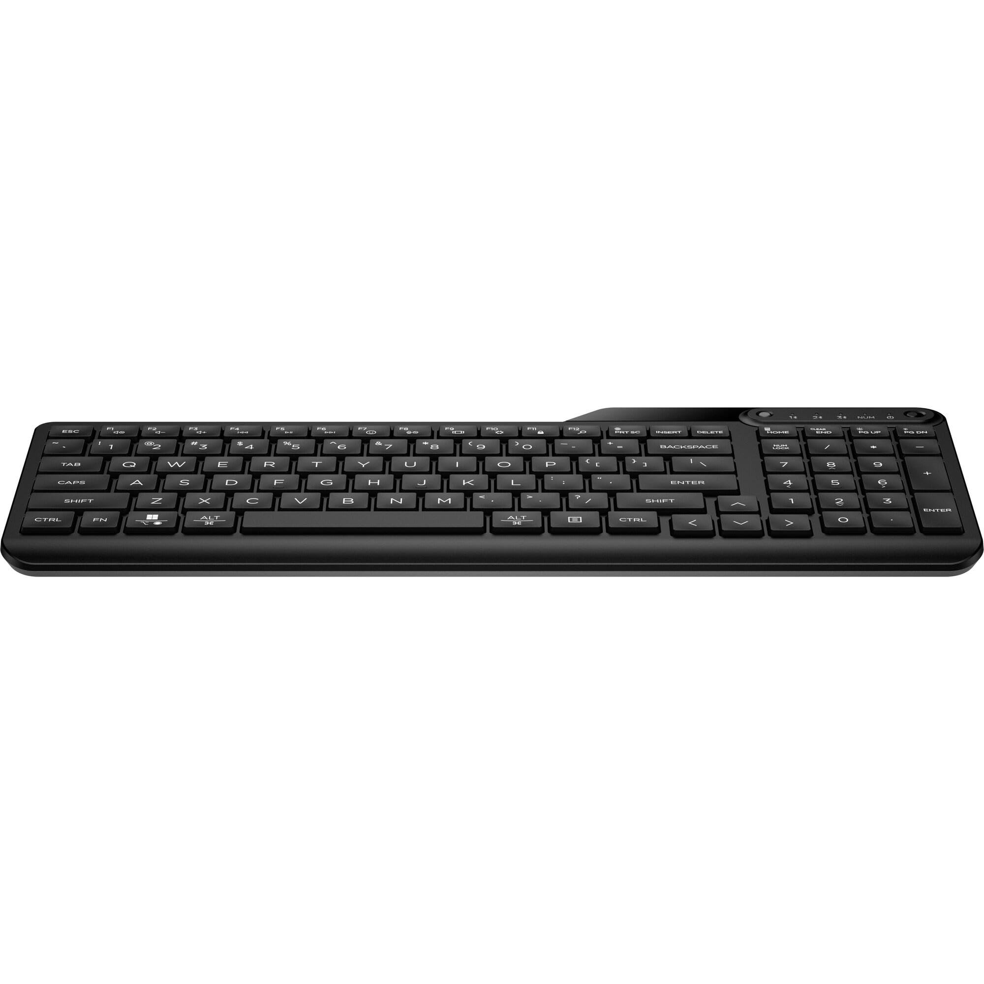 HP 460 Tastiera Wireless e Bluetooth 5.3, Connessione Multi-dispositivo, Qwerty, Autonomia fino a 2 anni, 12 Pulsanti Programmabili, Compatibile con Windows 10 e 11, Android, Chrome OS, MacOS, Nera