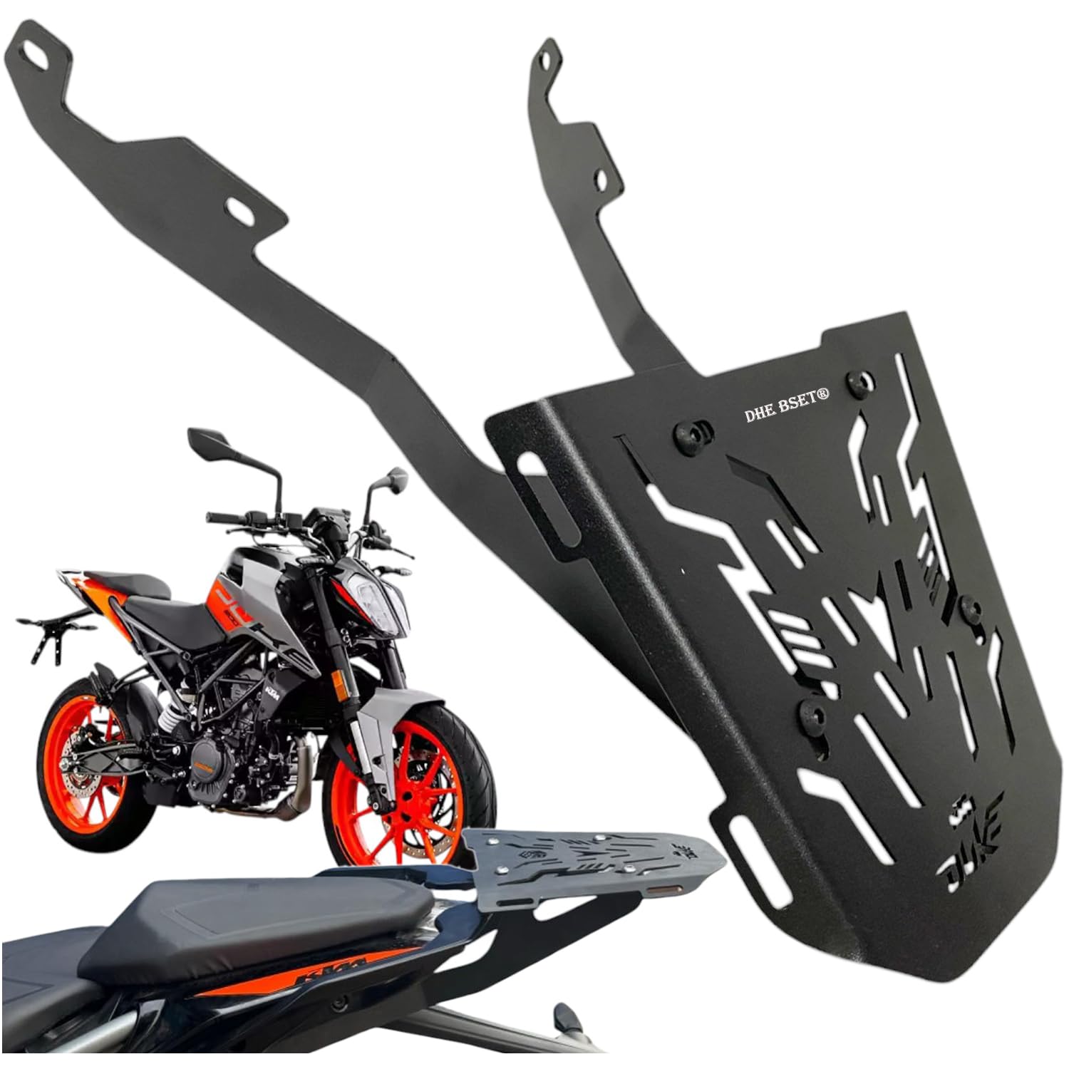 Dhe Best Bike Top Base Rack/Luggage Carrier with Black Suitable Suitable for KTM Duke 200-image-47