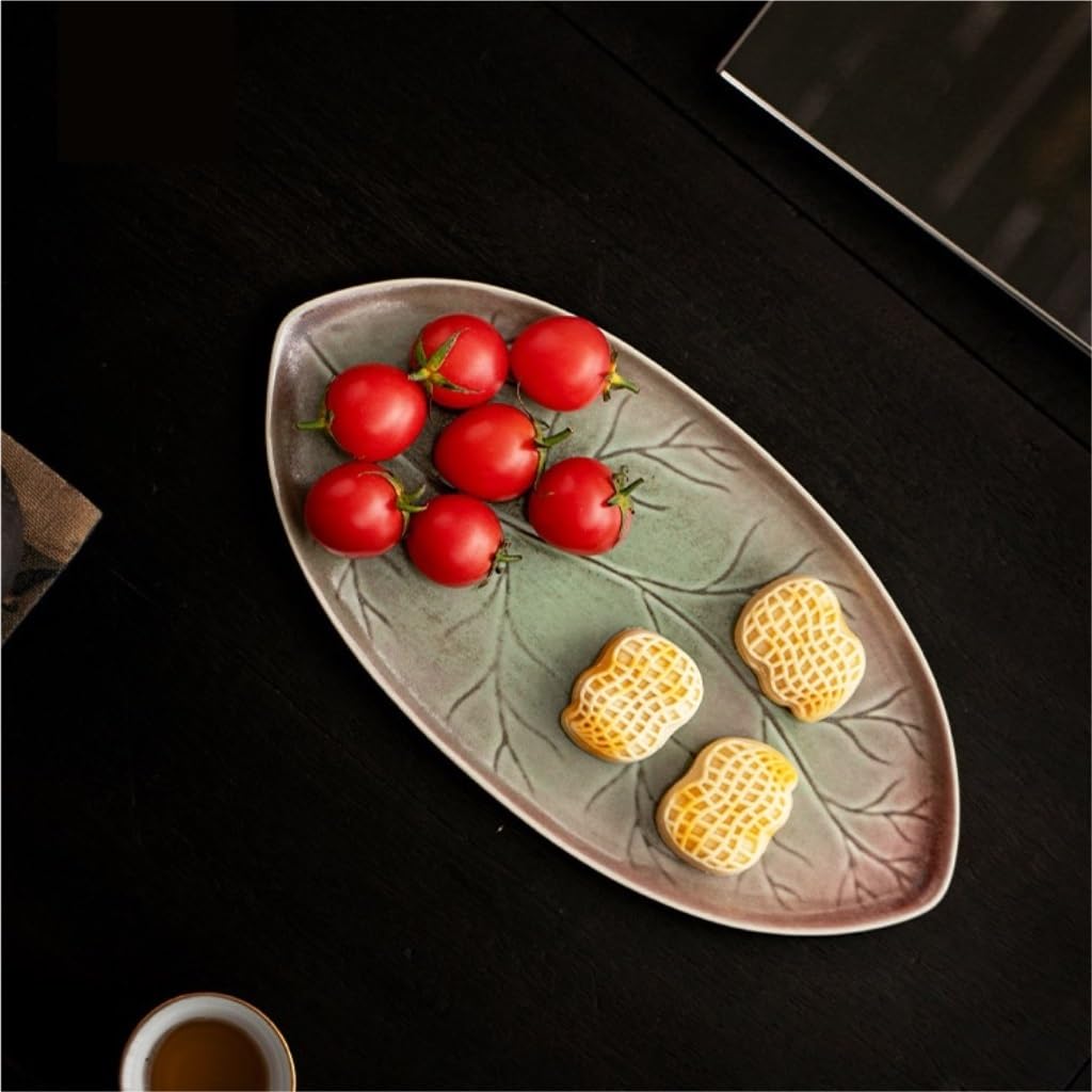Prosta Taca Na Herbatę Taca Na Zestaw Do Herbaty Household Ceramic Tea Tray Retro Dry Bubble Tray Kung Fu Tea Set Kitchen Fruit Tray Storage Tray