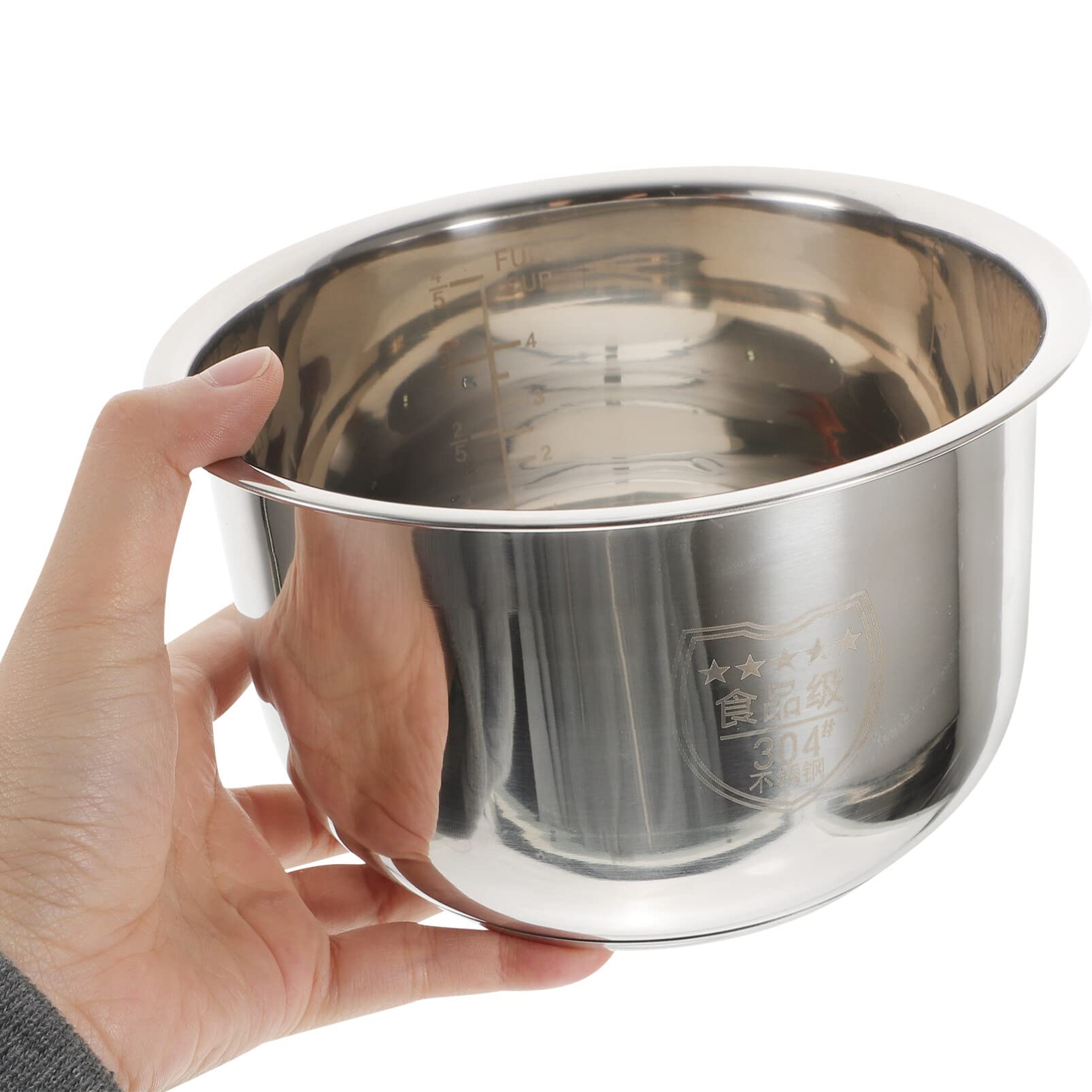 Cuociriso in acciaio inox, pentola interna da 2 l, fornello per riso in acciaio inox, contenitore in acciaio inox, contenitore antiaderente per cucina e ristorante