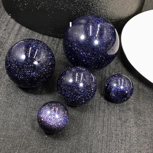 Esfera de arenisca azul de 42mm para decoracion Feng Shui 3