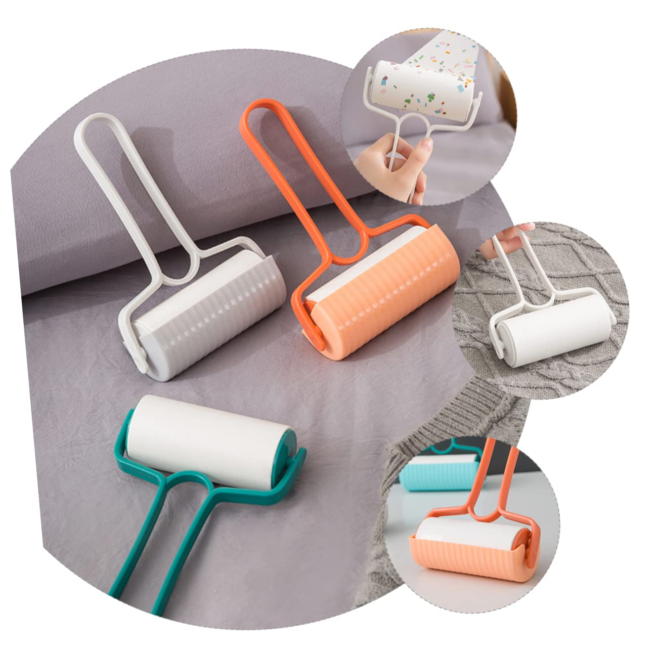 FRCOLOR 9piezas Rodillo De Pelusa para Ropa y Quitapelos Reutilizables y Portátiles Removedor De para Ropa y Muebles y Agua