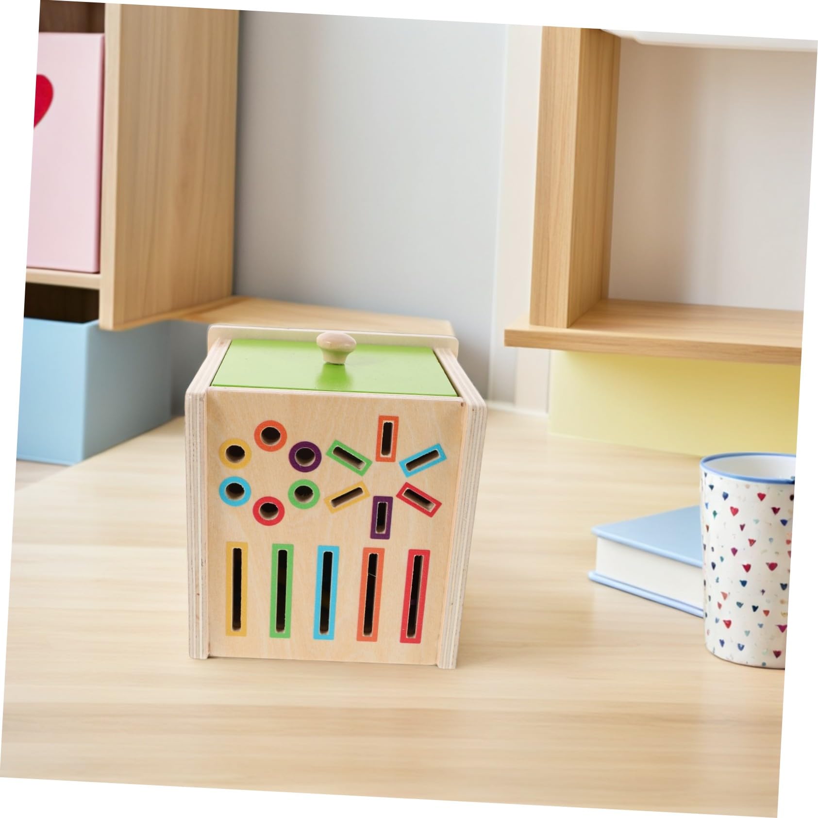 Hohopeti Montessori in Legno per Puzzle Educativo Geometrico per Sviluppo Abilità Motorie e Riconoscimento Colori