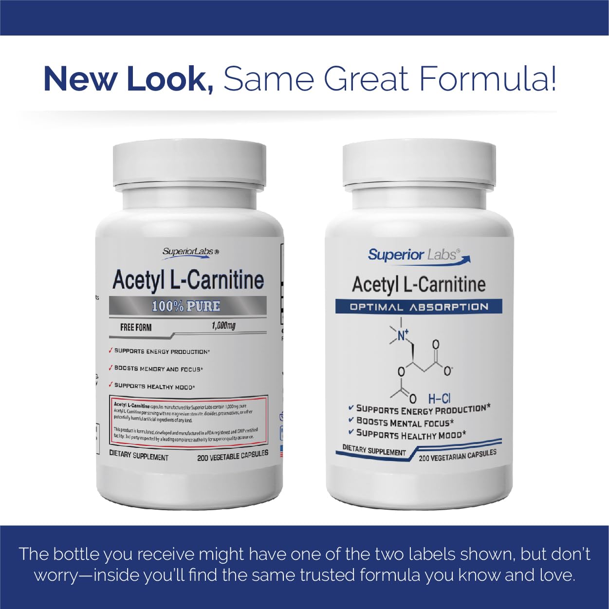 Superior Labs Acetyl L-Carnitine 500 mg, High Potency ALCAR, Pure Non-GMO, Zero Synthetic Additives, Maximum Absorption, Energy & Fat Metabolism, Brain, Nerve & Cellular Detox Support, (200 Veg Caps) — Amazon image 8
