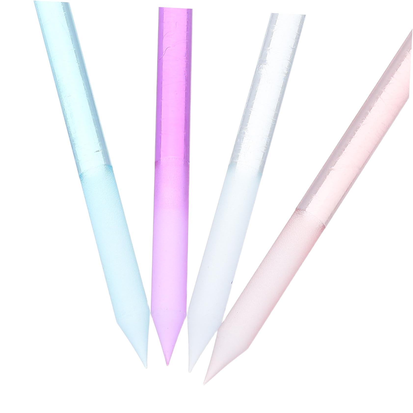 4stücke Glas Kristall-nagelfeilen Glas-nagelpuffer Maniküre-werkzeug für Salon und Heimgebrauch Nagelpflege Abgewinkeltem Design für Präzise Feilung