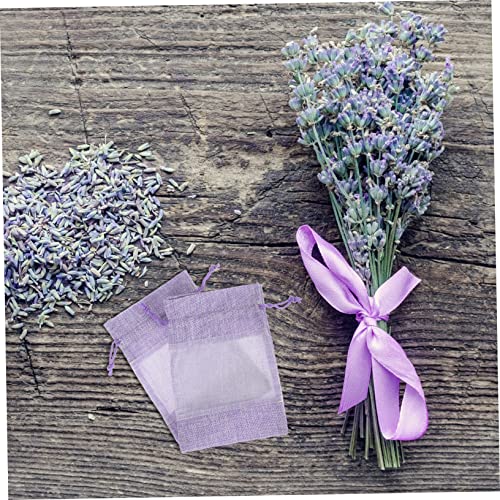 10 bolsas de lavanda vacías con cordón para secadora miniatura 3