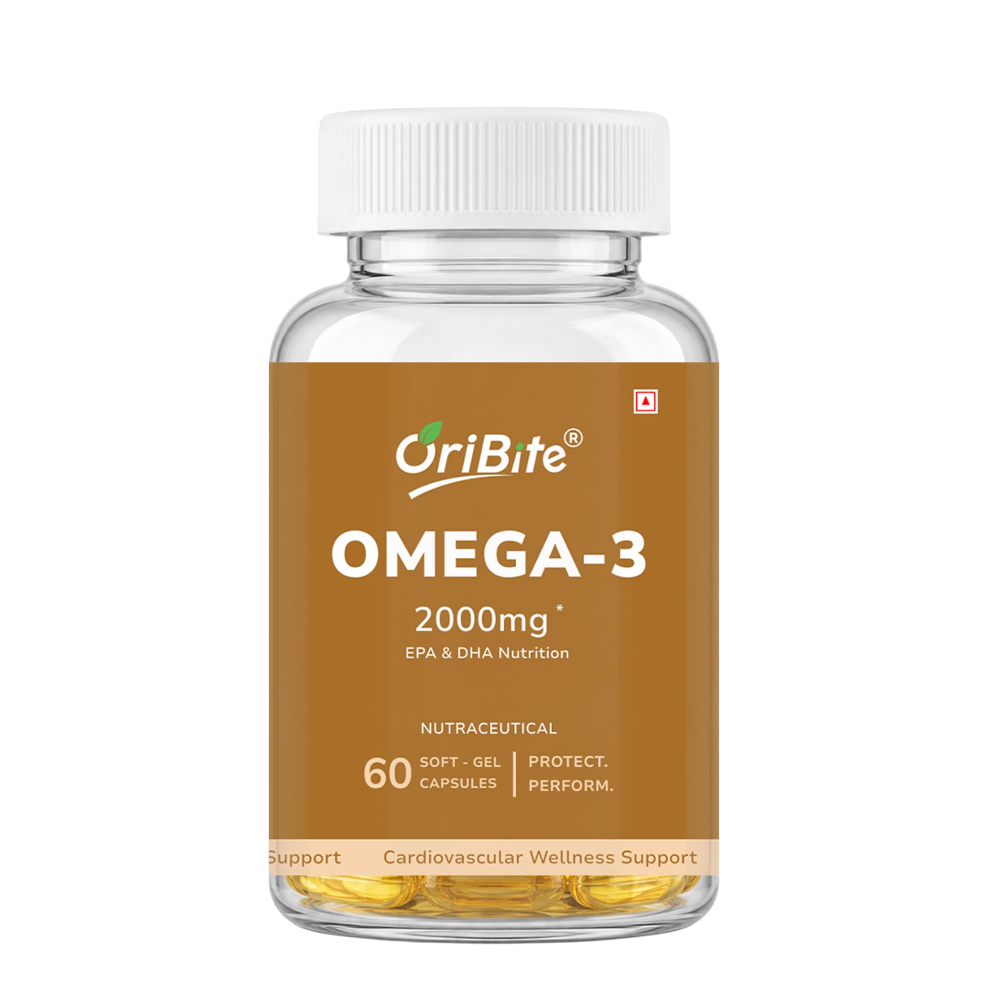 Omega 3 Capsules - Essential Fatty Acid Supplement - Supports Heart, Brain & Overall Wellness - Daily Dietary Supplement 60 Count