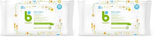 Miniatura 1 de Babyganics Toallitas para bebé, sin fragancia, 80 unidades (paquete de 2)